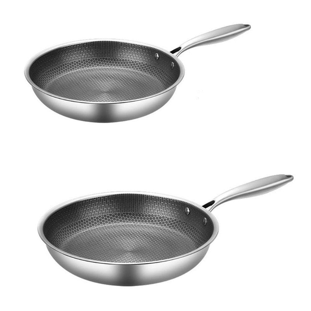 Stainless Steel Frying Pan With Unique Bottom Design - Weriion