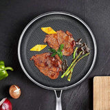 Stainless Steel Frying Pan With Unique Bottom Design - Weriion