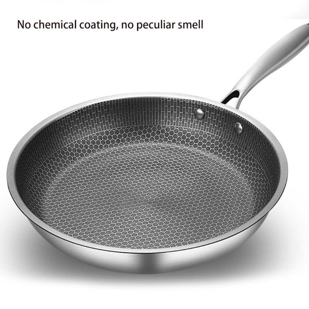 Stainless Steel Frying Pan With Unique Bottom Design - Weriion