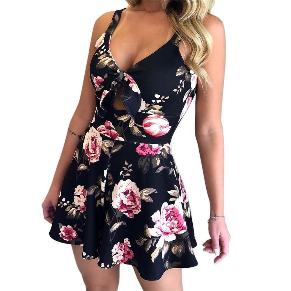 Summer V Neck Dress - Weriion