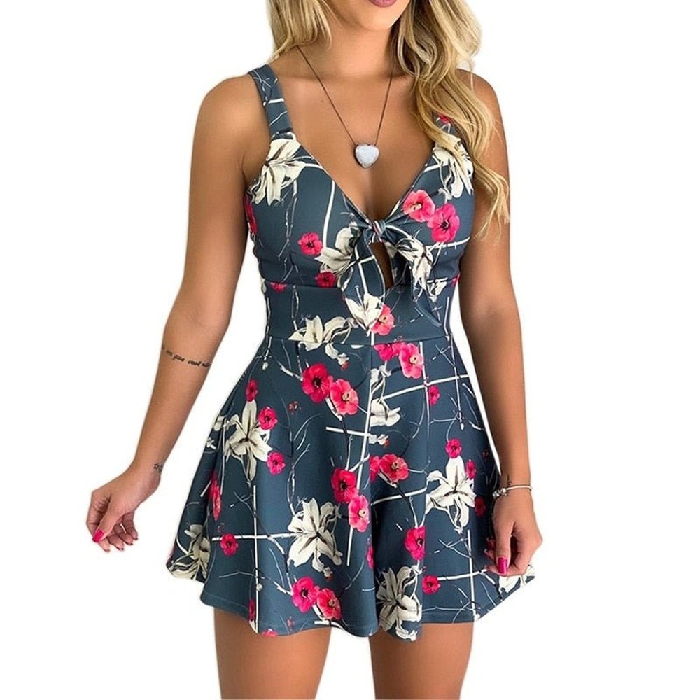 Summer V Neck Dress - Weriion