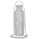 Thermos With Encrusted Diamonds & Chain - Weriion