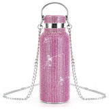 Thermos With Encrusted Diamonds & Chain - Weriion