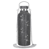 Thermos With Encrusted Diamonds & Chain - Weriion