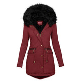 Thick Warm Close Fit Hooded Women's Winter Jacket - Weriion