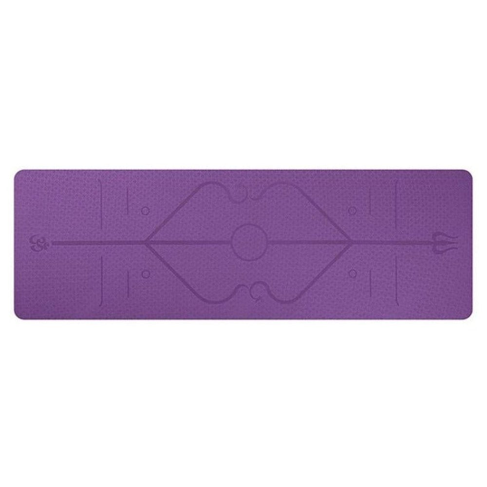 TPE Yoga Mat With Position Lines - Weriion