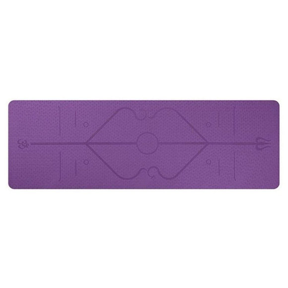 TPE Yoga Mat With Position Lines - Weriion