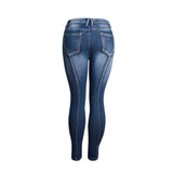 Trendy Split Hem Mid-Waist Jeans - Weriion