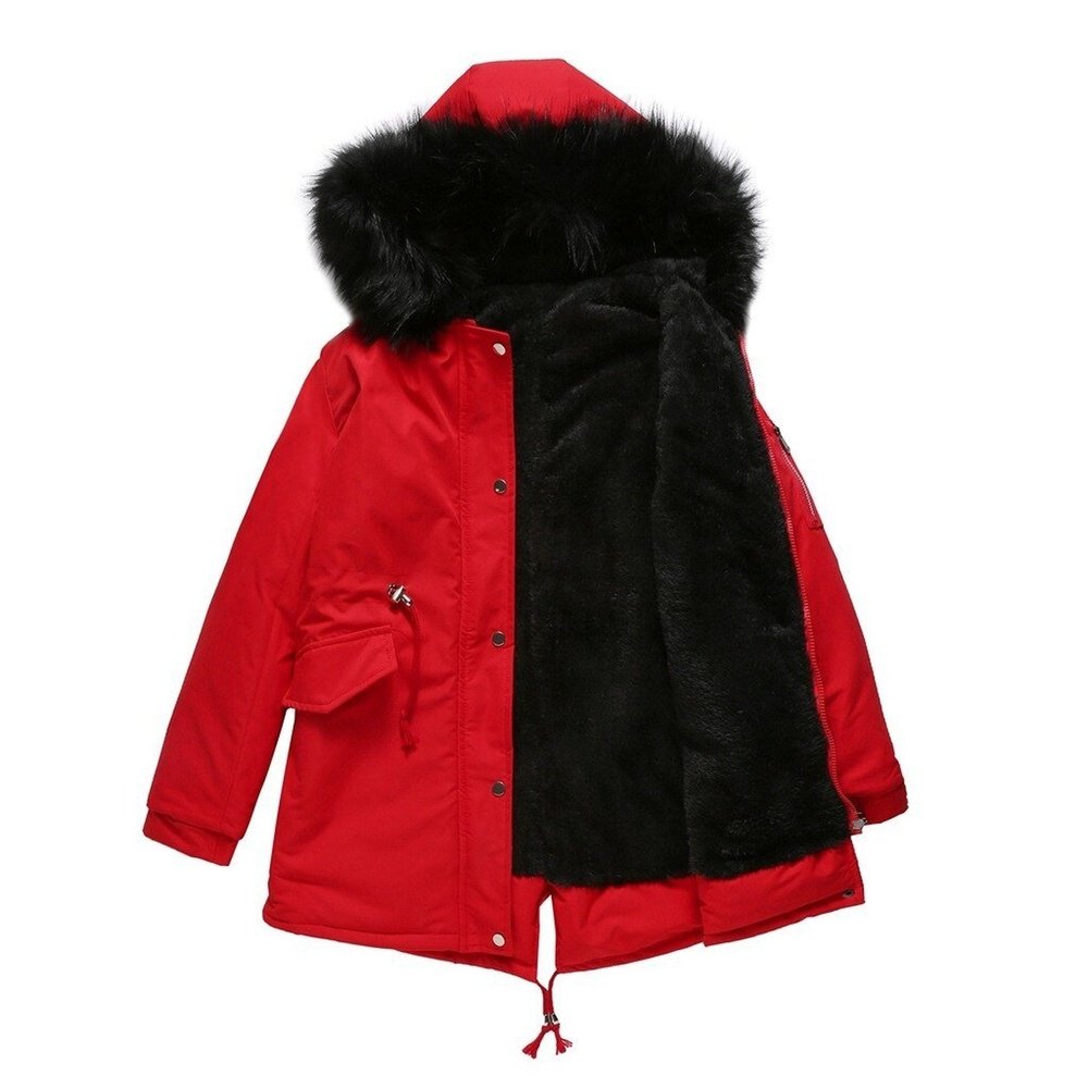 Warm Hooded Velvet Padded Winter Jacket - Weriion