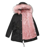 Warm Hooded Velvet Padded Winter Jacket - Weriion