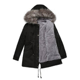 Warm Hooded Velvet Padded Winter Jacket - Weriion