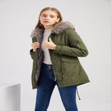 Warm Hooded Velvet Padded Winter Jacket - Weriion