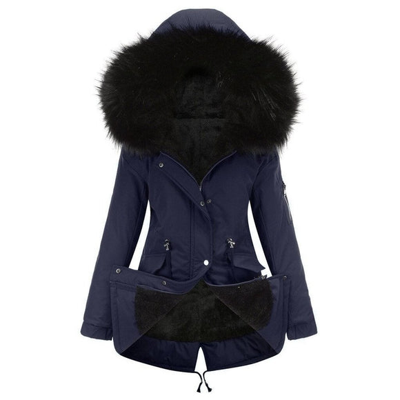 Warm Hooded Velvet Padded Winter Jacket - Weriion