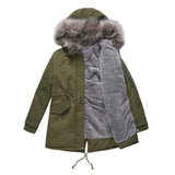 Warm Hooded Velvet Padded Winter Jacket - Weriion