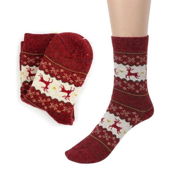 Warm Knitted Wool Christmas Socks - Weriion