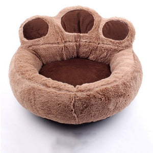 Warm Winter & Autumn Bear Paw Shaped Pet Bed - Weriion