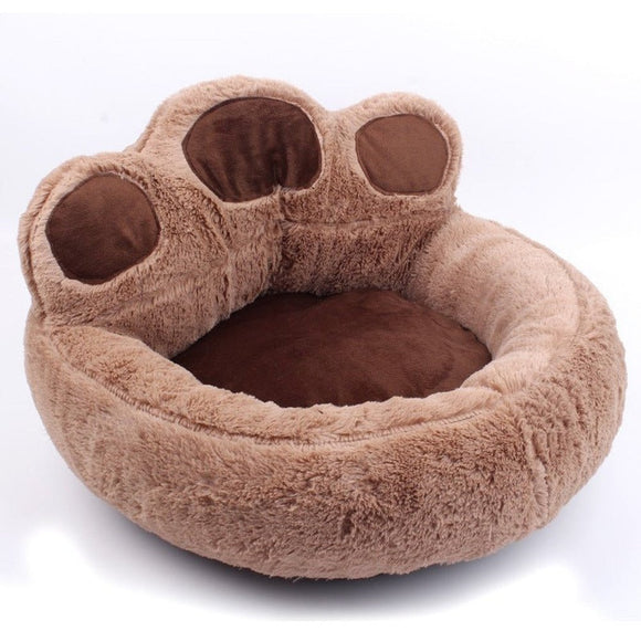 Warm Winter & Autumn Bear Paw Shaped Pet Bed - Weriion