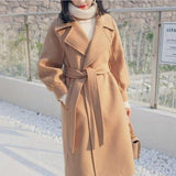 Warm Wool Winter Coat With Adjustable Belt For Comfort - Weriion