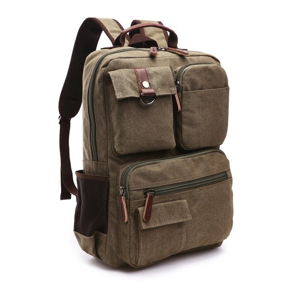 Waxed Canvas Backpack For Men - Weriion