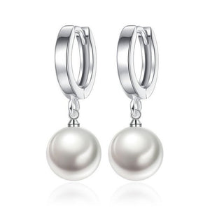 White Pearl Earrings For Women Jewelry - Weriion