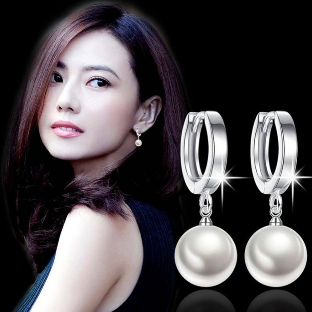 White Pearl Earrings For Women Jewelry - Weriion