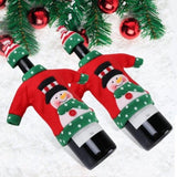 Wine Bottle Covers With Christmas Themes Table Decorations - Weriion