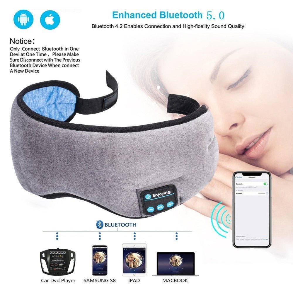 Wireless Sleep Headband Eye Mask Headphones - Weriion