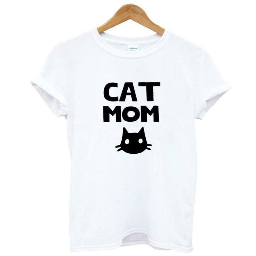 Women's Cat Mom T-Shirt - Weriion