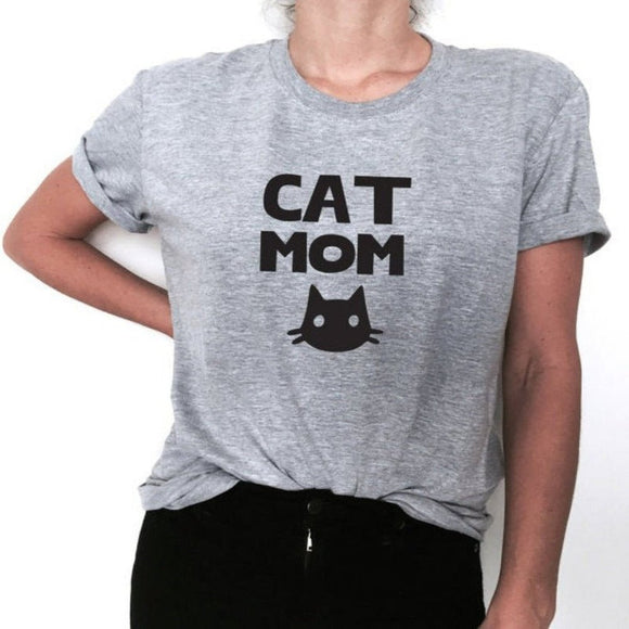 Women's Cat Mom T-Shirt - Weriion