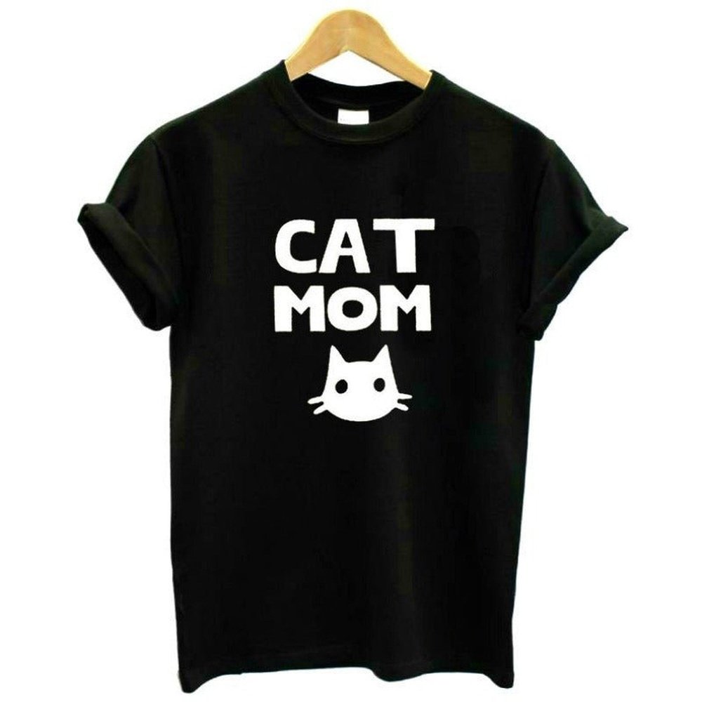 Women's Cat Mom T-Shirt - Weriion