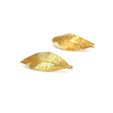 Women's Gold Leaf Earrings - Weriion