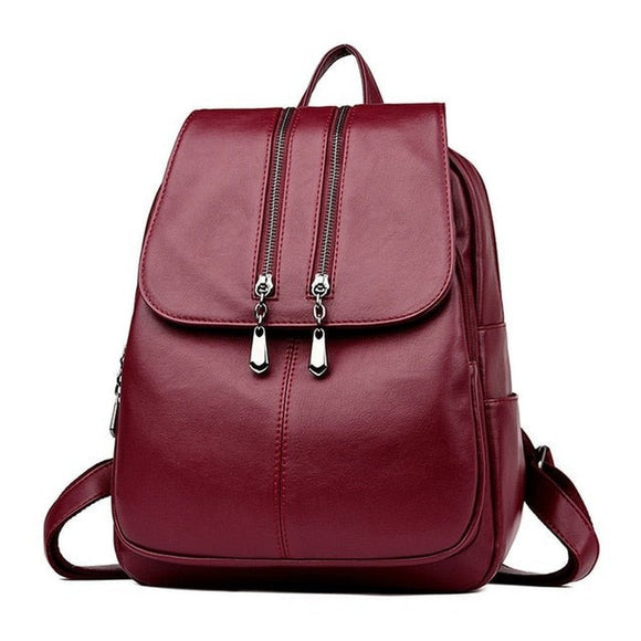 Women's High Quality Leather Backpack - Weriion