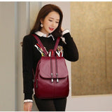 Women's High Quality Leather Backpack - Weriion