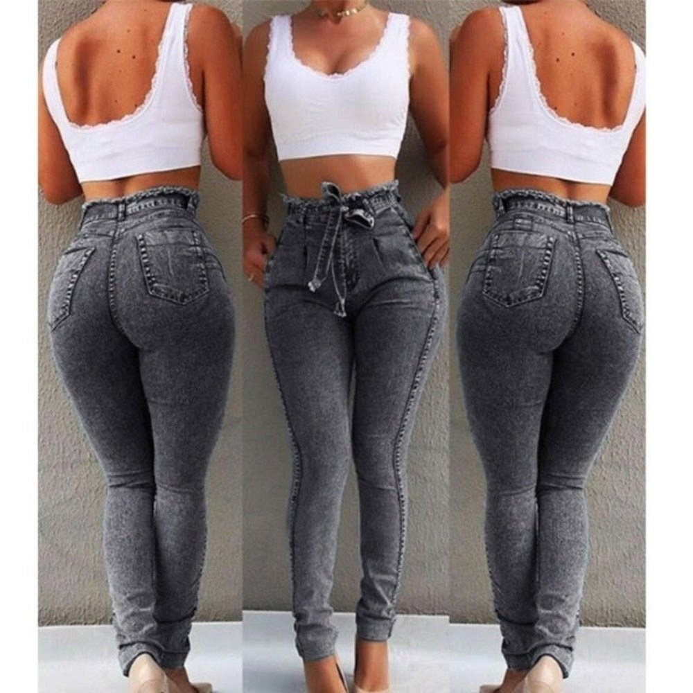 Women's High Waist Jeans - Weriion