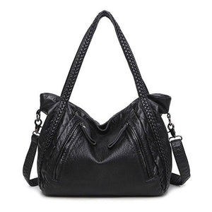 Women's Large Soft PU Leather Handbag - Weriion
