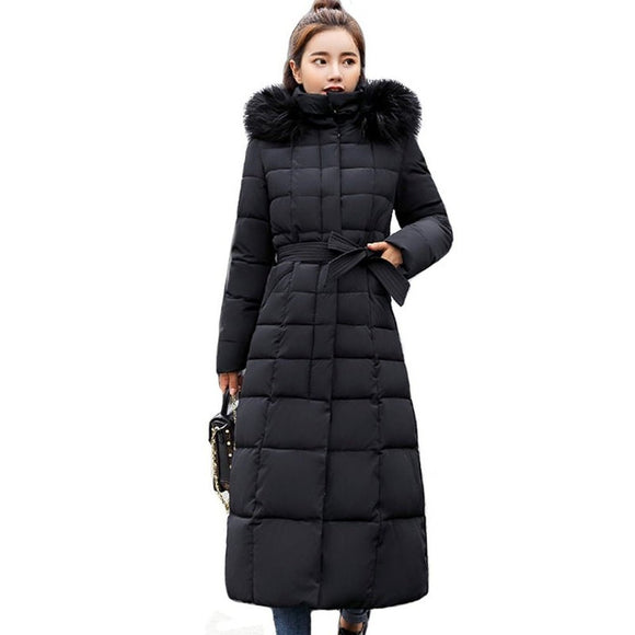 Women's Long Padded Warm Slim Fit Winter Jacket - Weriion
