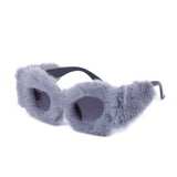 Women's Plush Cat Eye Sunglasses - Weriion