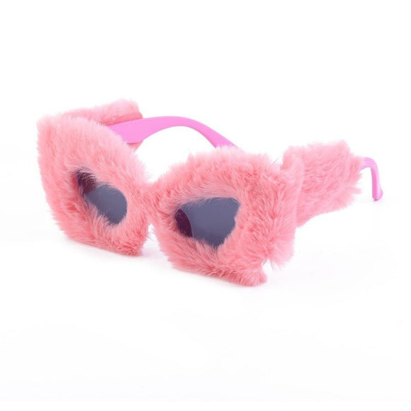 Women's Plush Cat Eye Sunglasses - Weriion