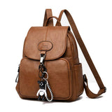 Women's PU Leather Backpack - Weriion