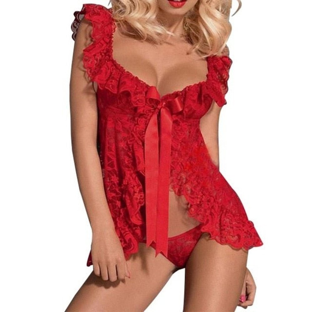 Women's Sexy Night Gown Lingerie Set - Weriion