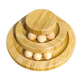 Wooden Cat Toy With Rolling Balls - Weriion