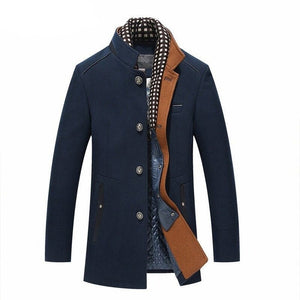 Wool Slim Fit Coat For Men - Weriion